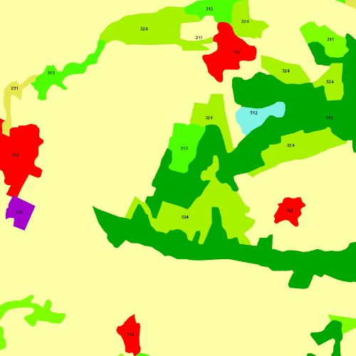 mapa pokrycia terenu WMS